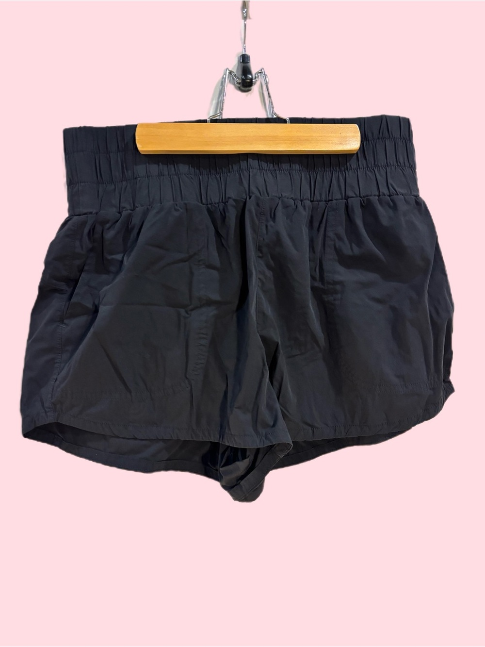 High-Waist Black Women's Active Shorts